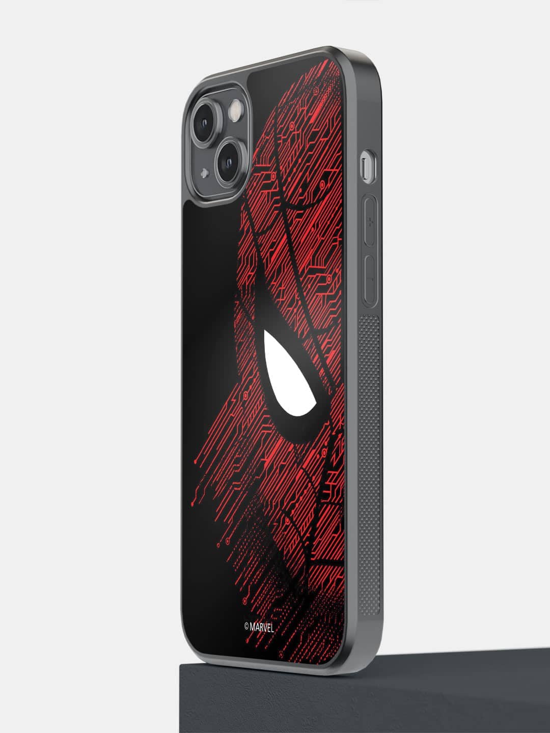 

macmerise Sketch Out Spider Man iPhone 14 Plus Bumper Case Cover, Red