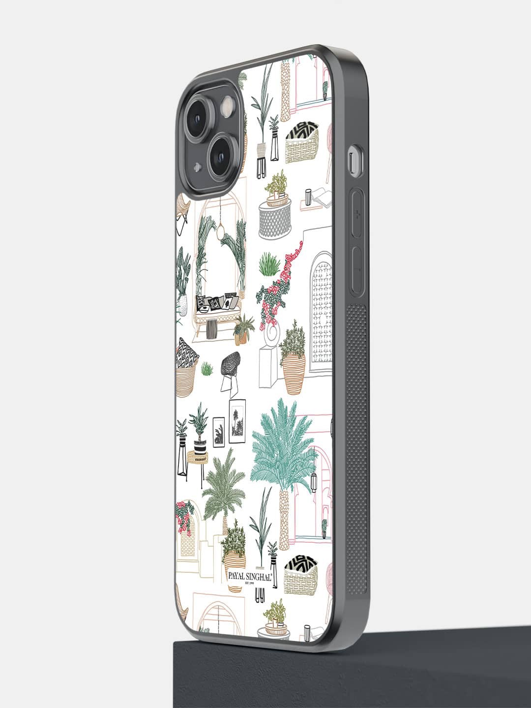 

macmerise Payal Singhal Cafe Morrocco Printed iPhone 14 Plus Phone Bumper Case, White