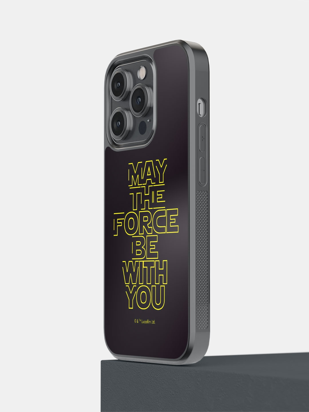 

macmerise Typography Printed iPhone 14 Pro Bumper Case Cover, Black