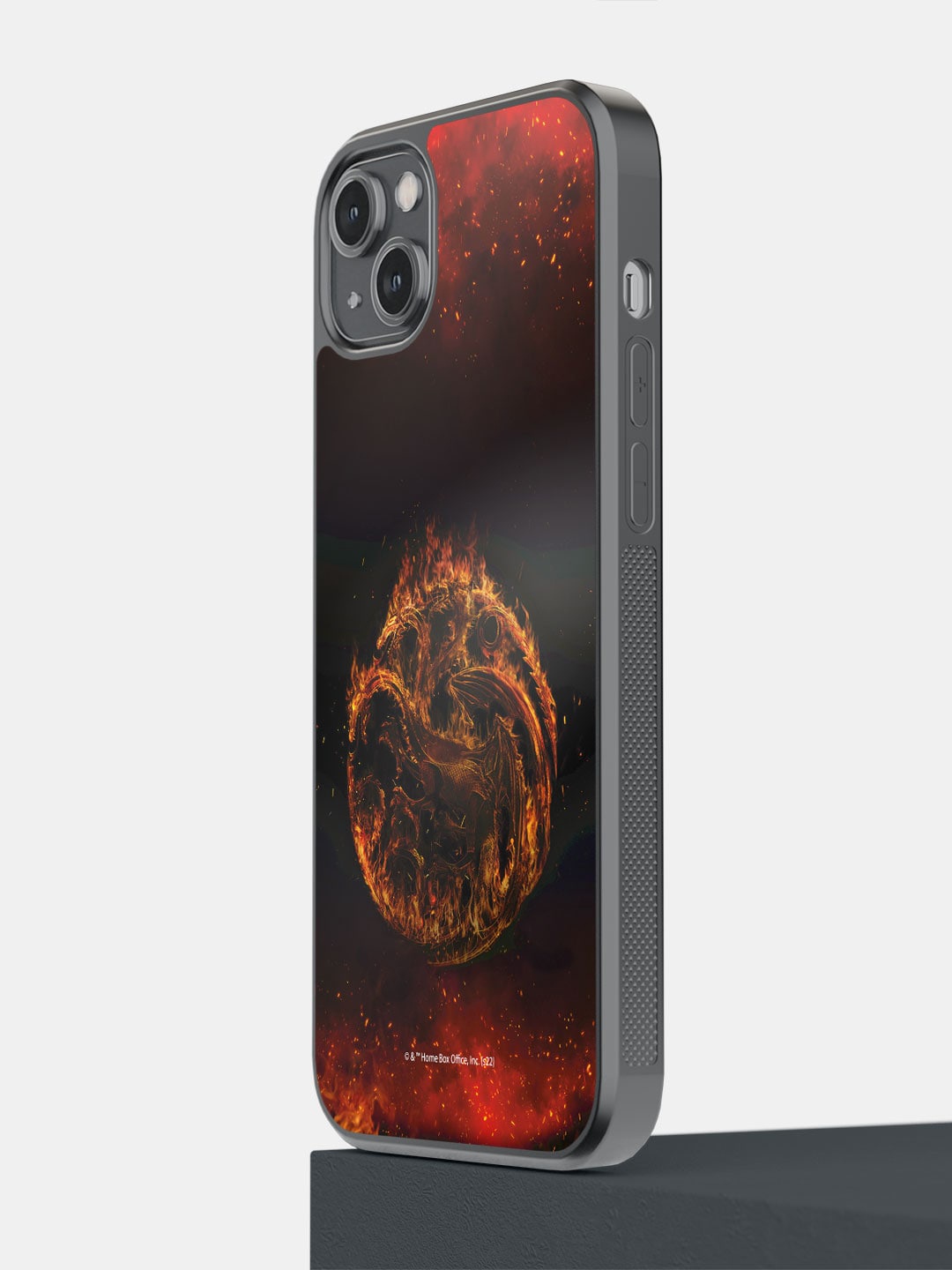 

macmerise Quirky Targaryen Sigil Fire iPhone 14 Plus Bumper Case, Black
