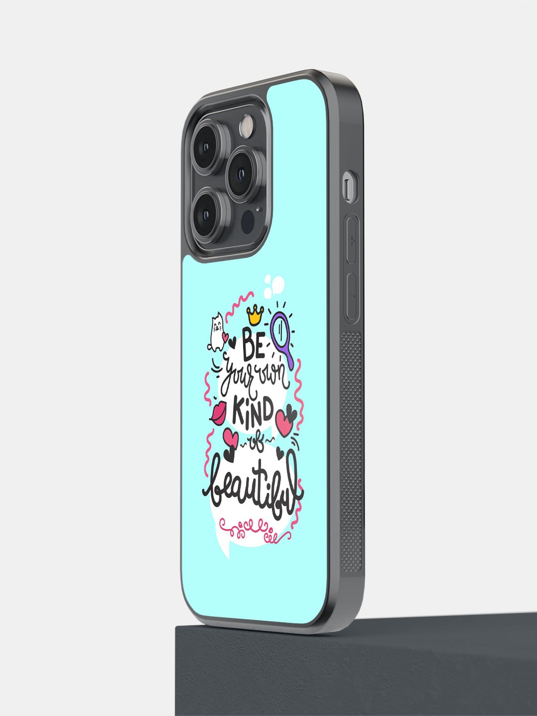 

macmerise Typography Printed iPhone 14 Plus Bumper Case Cover, Blue