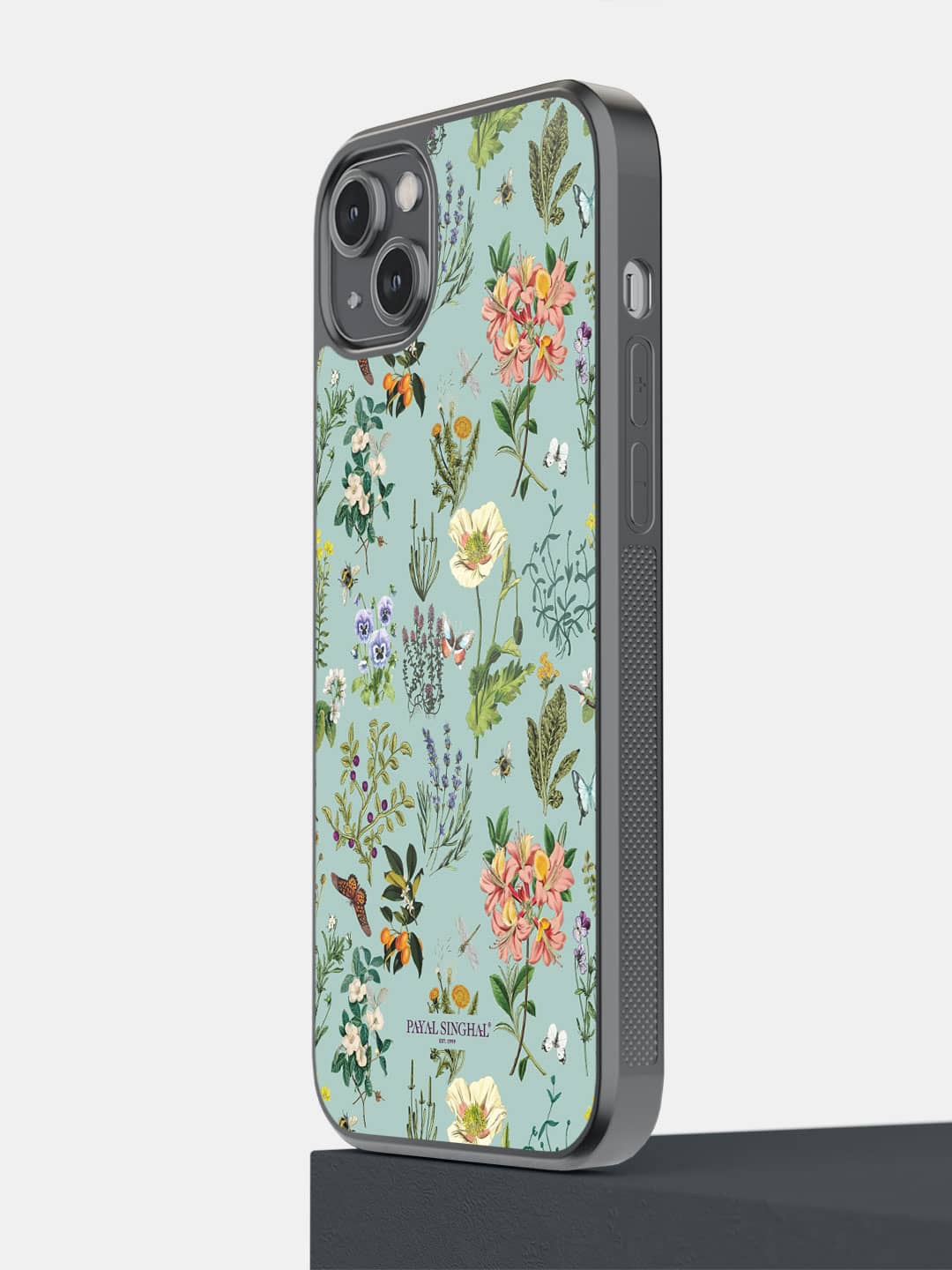 

macmerise Floral Printed iPhone 14 Plus Bumper Case Cover, Green