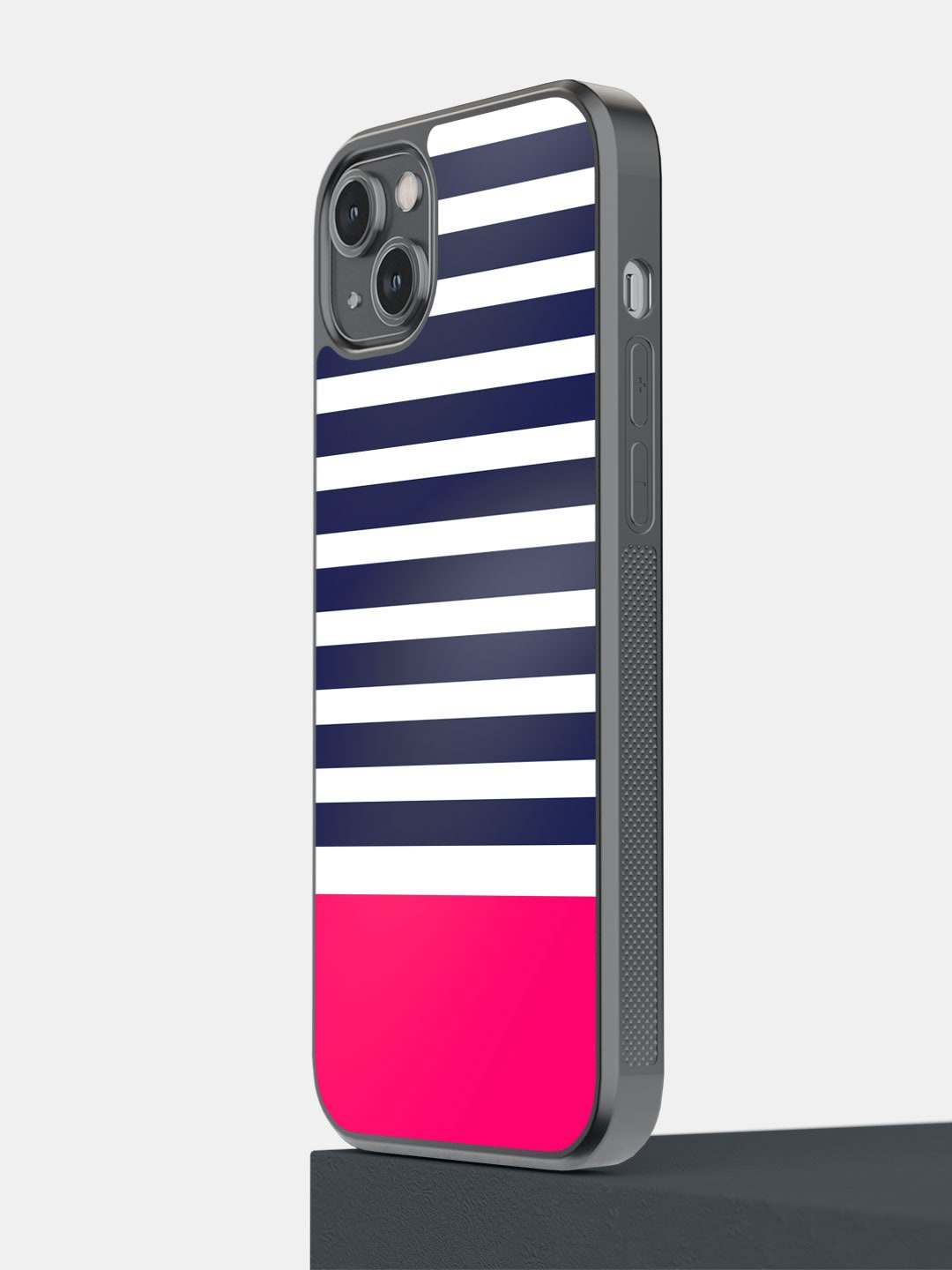 

macmerise Simply Stripes iPhone 14 Plus Bumper Case, Pink