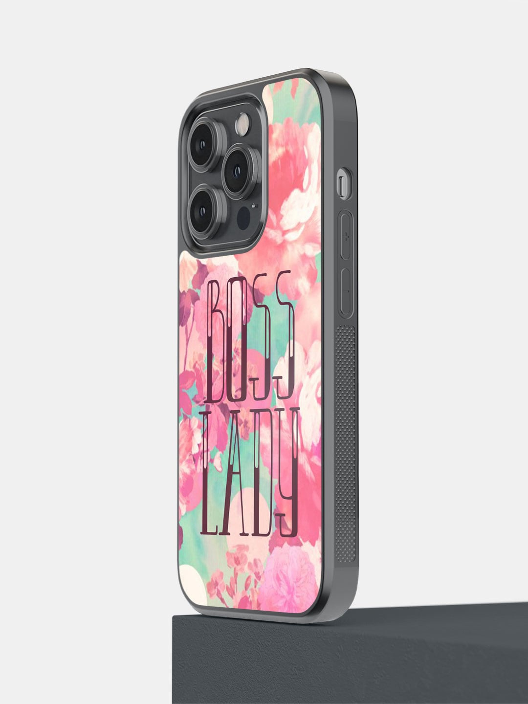 macmerise Typography Printed iPhone 14 Plus Bumper Phone Back Case, Pink