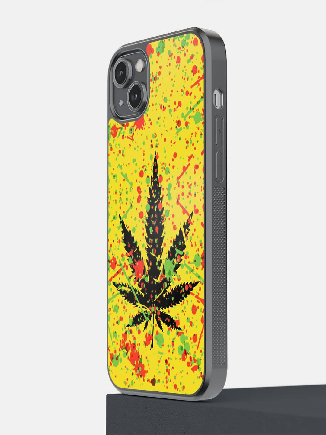 

macmerise Rasta Splash iPhone 14 Plus Bumper Case Cover, Yellow