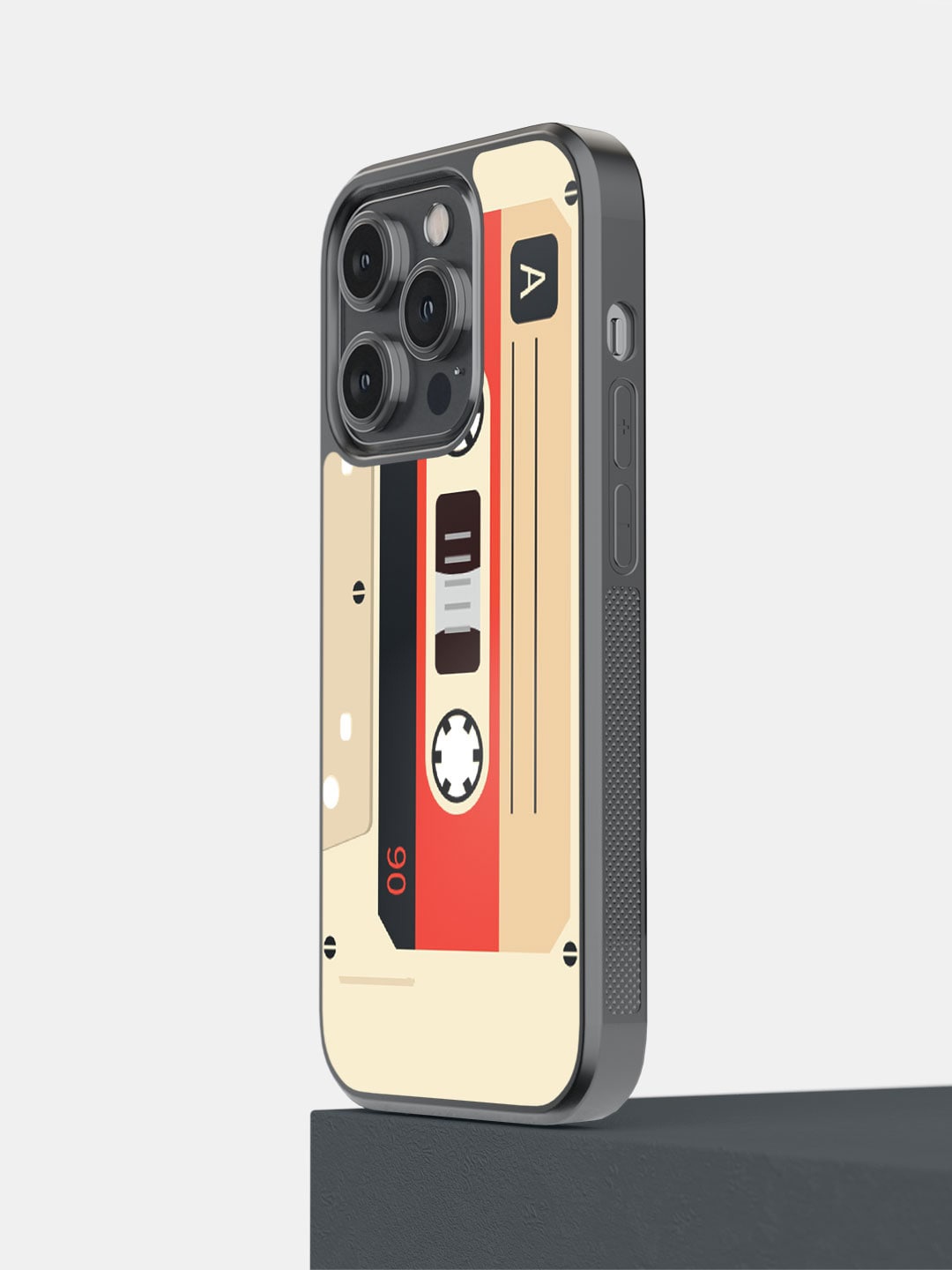 

macmerise Cassette iPhone 14 Pro Bumper Case, Beige
