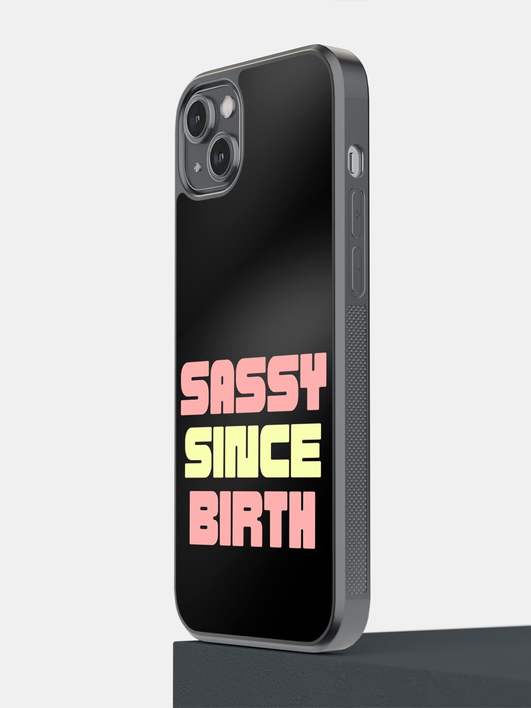 

Macmerise Typography Printed iPhone 14 Plus Bumper Phone Back Case, Black