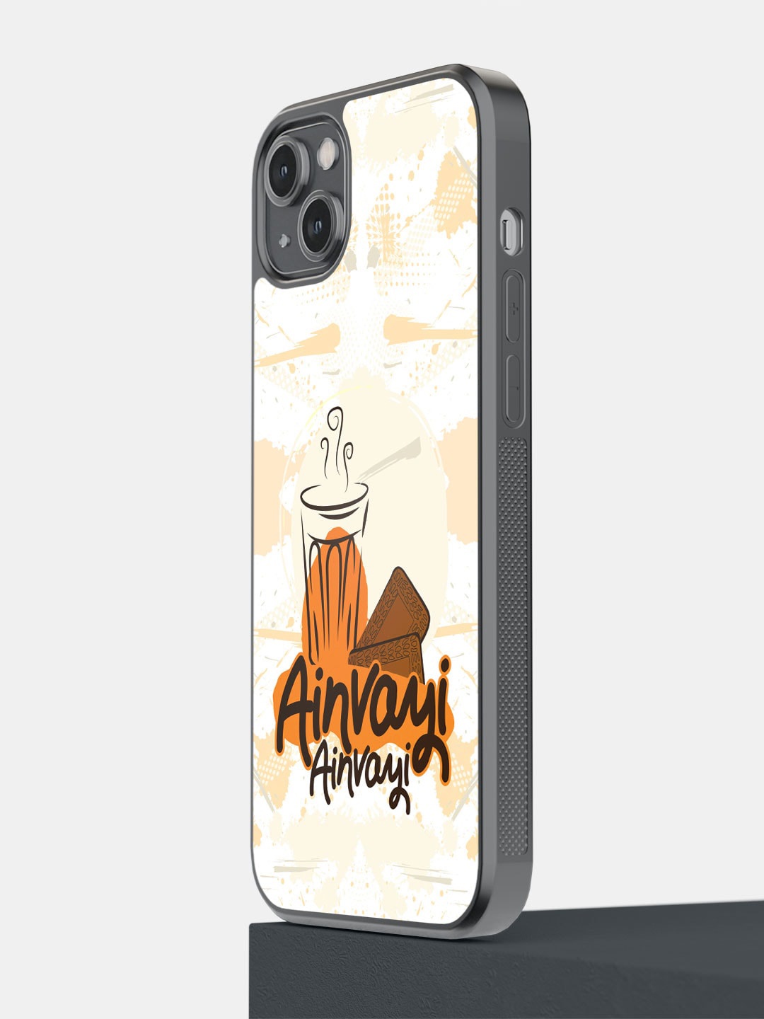 

macmerise Typography Printed iPhone 14 Plus Bumper Phone Back Case, Beige