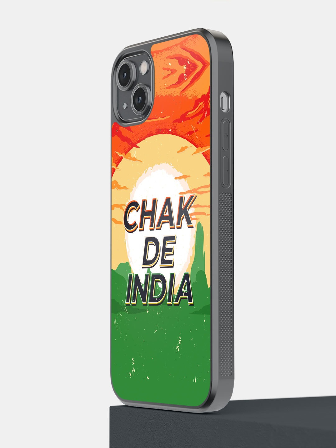 

macmerise Chak De India Printed iPhone 14 Plus Bumper Case Cover, Orange