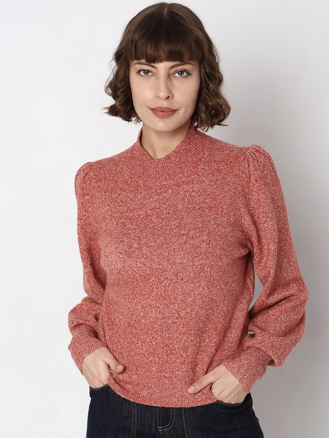 

Vero Moda High Neck Pullover Sweater, Red