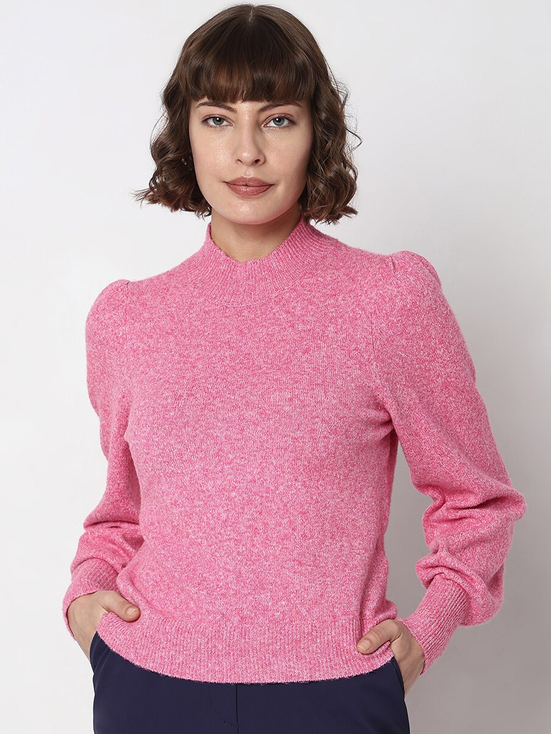 

Vero Moda High Neck Pullover Sweater, Pink