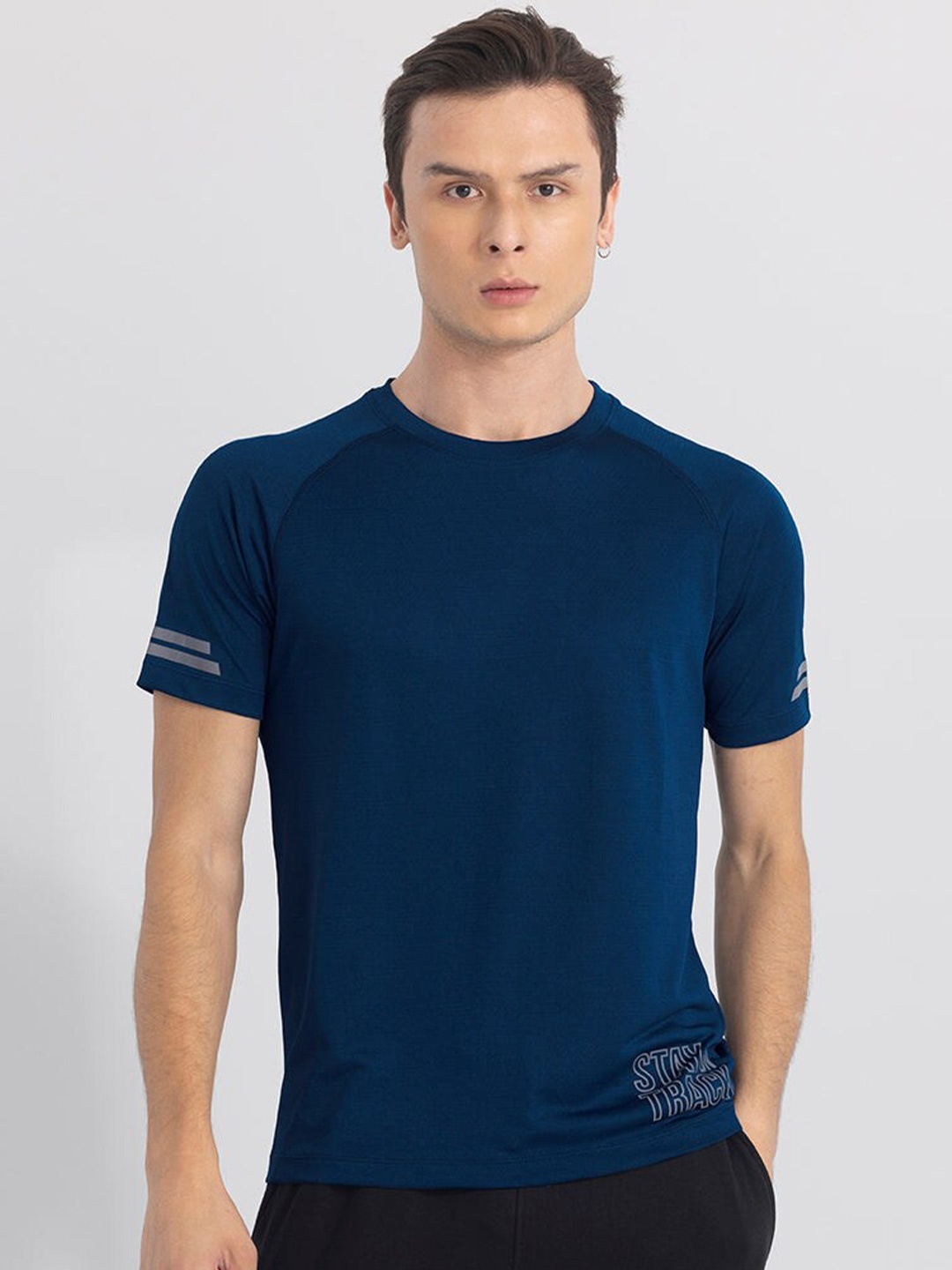 

Snitch Raglan Sleeves Short Sleeves Slim Fit T-shirt, Blue