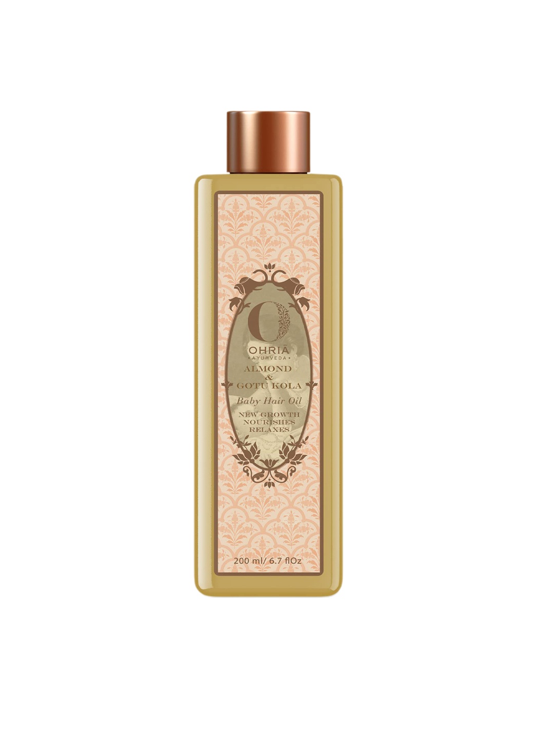 

OHRIA AYURVEDA Baby Hair Oil for Gentle Care, Hair Growth & Relaxation - 200ml, Brown