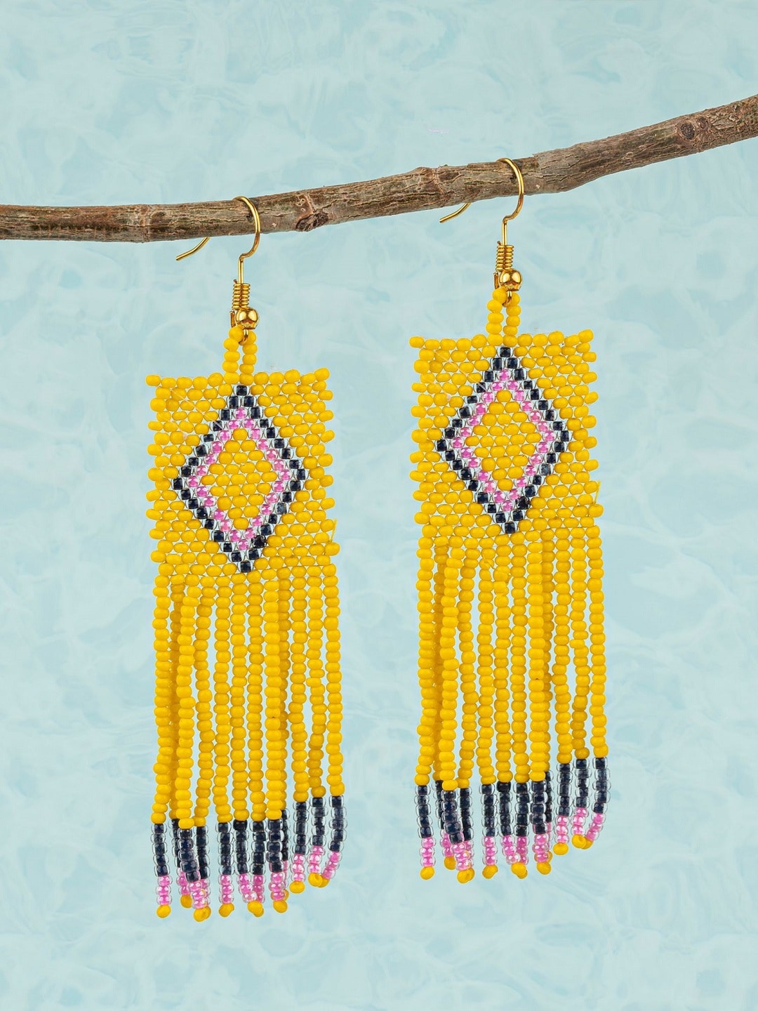 

Crunchy Fashion Square Drop Earrings, Yellow