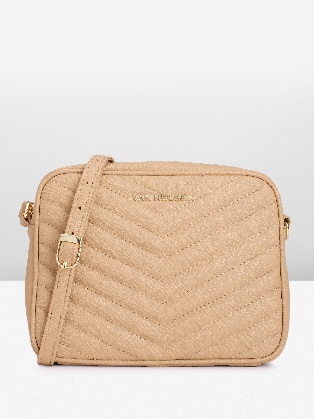 

Van Heusen Solid Sling Bag, Beige