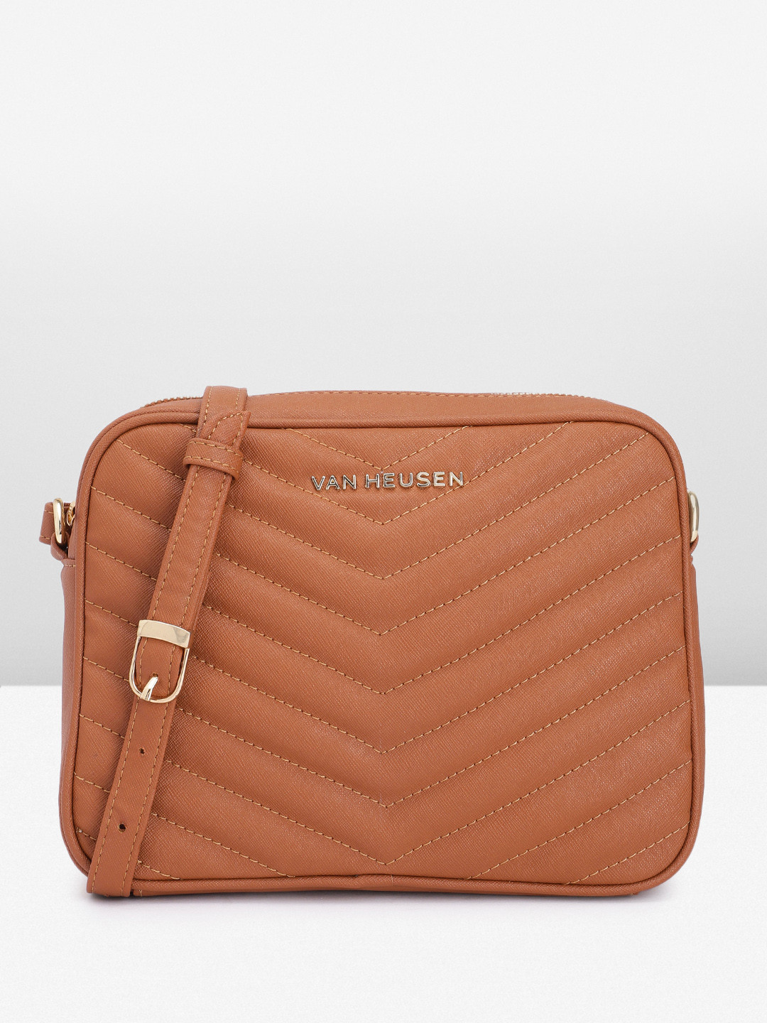 

Van Heusen Solid Sling Bag, Tan