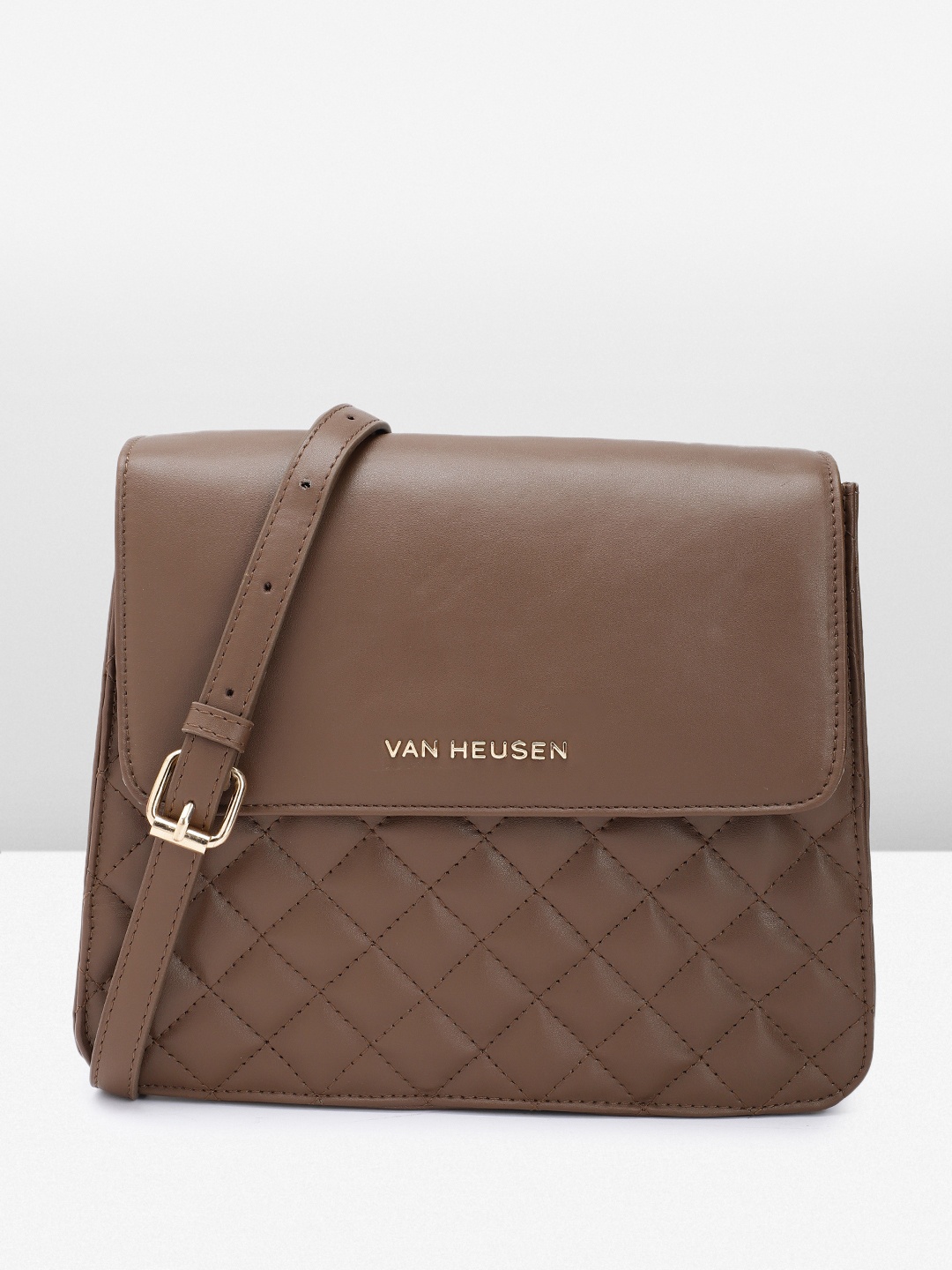 

Van Heusen Quilted Sling Bag, Brown