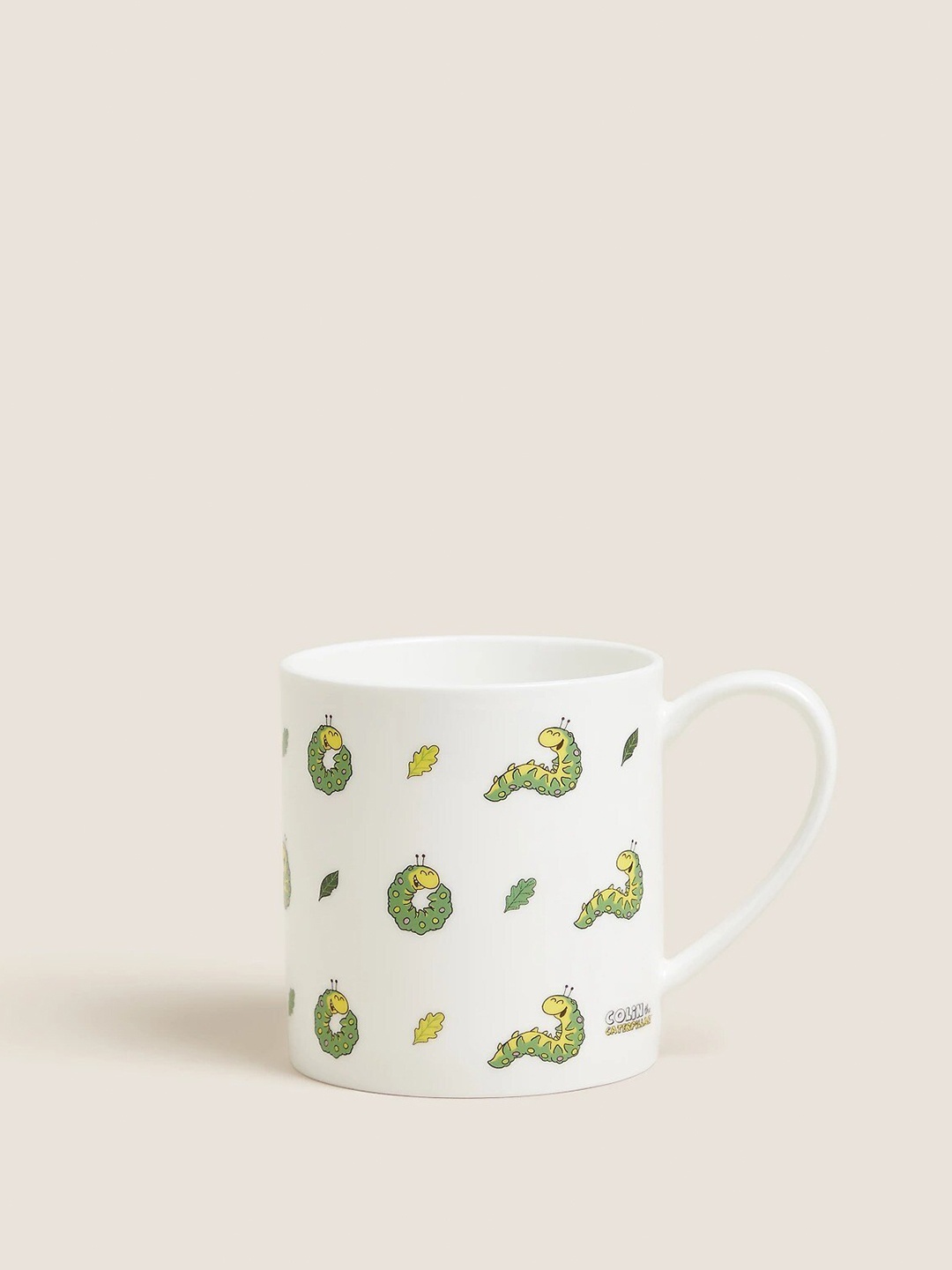 

Marks & Spencer White & Green Printed Bone China Glossy Mug 250 ML