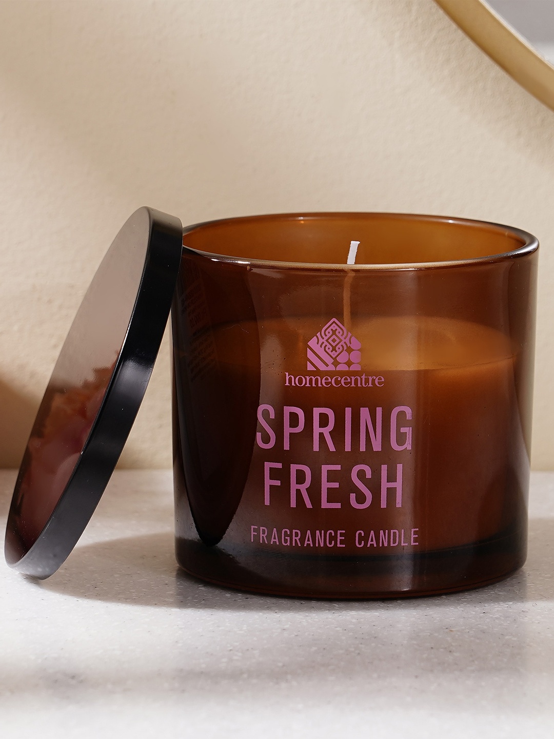 

Home Centre Enchanted Yellow Spring Fresh Scented Jar Candle With Lid