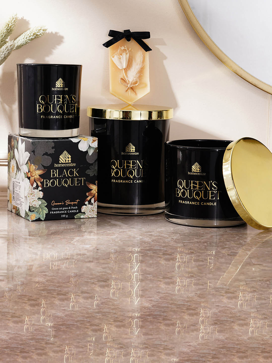 

Home Centre Black Queen's Bouquet Scented Jar Candle