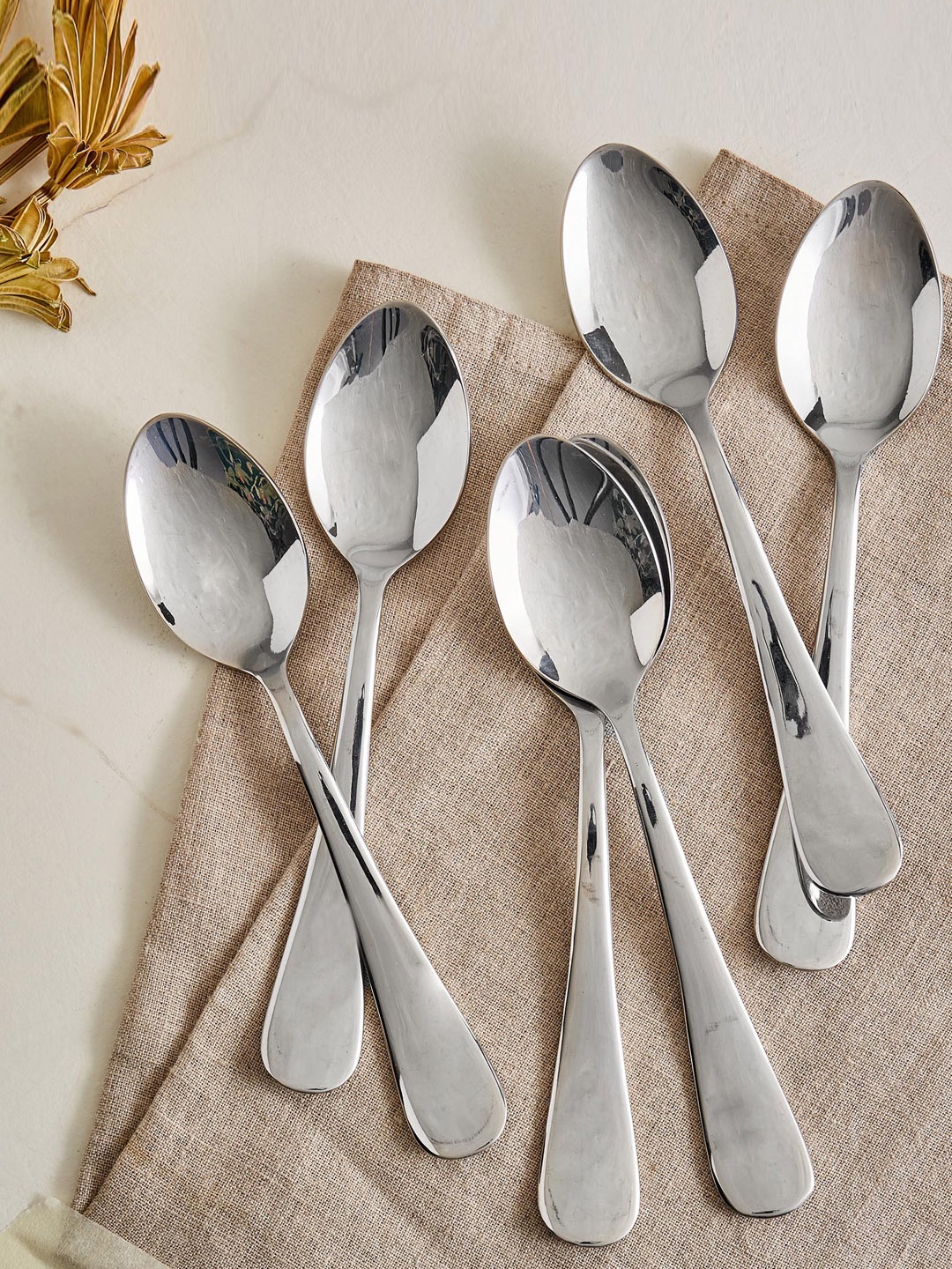 

Home Centre Glister Rosemary 6 Pieces Stainless Steel Table Spoons, Silver