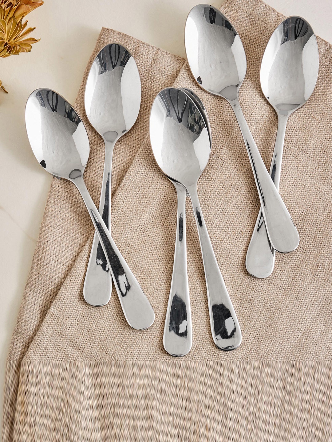 

Home Centre Glister Rosemary 6 Pieces Stainless Steel Tea Spoons, Silver