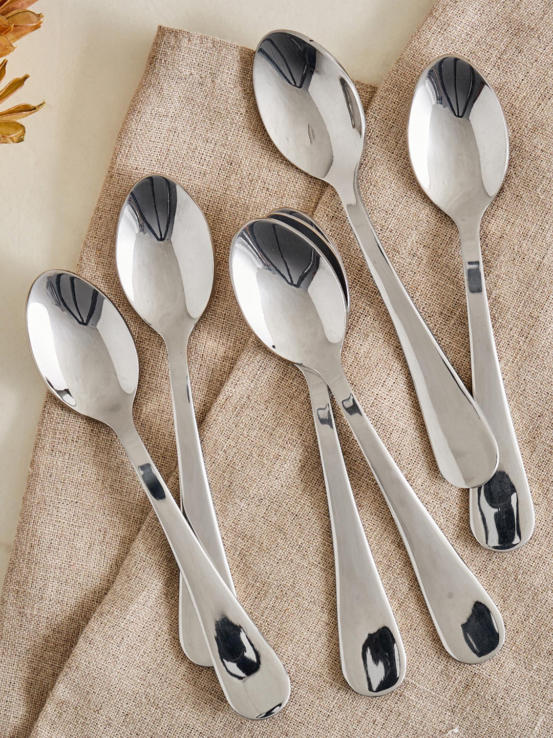 

Home Centre 6 Pieces Stainless Steel Dessert Spice Spoons, Silver