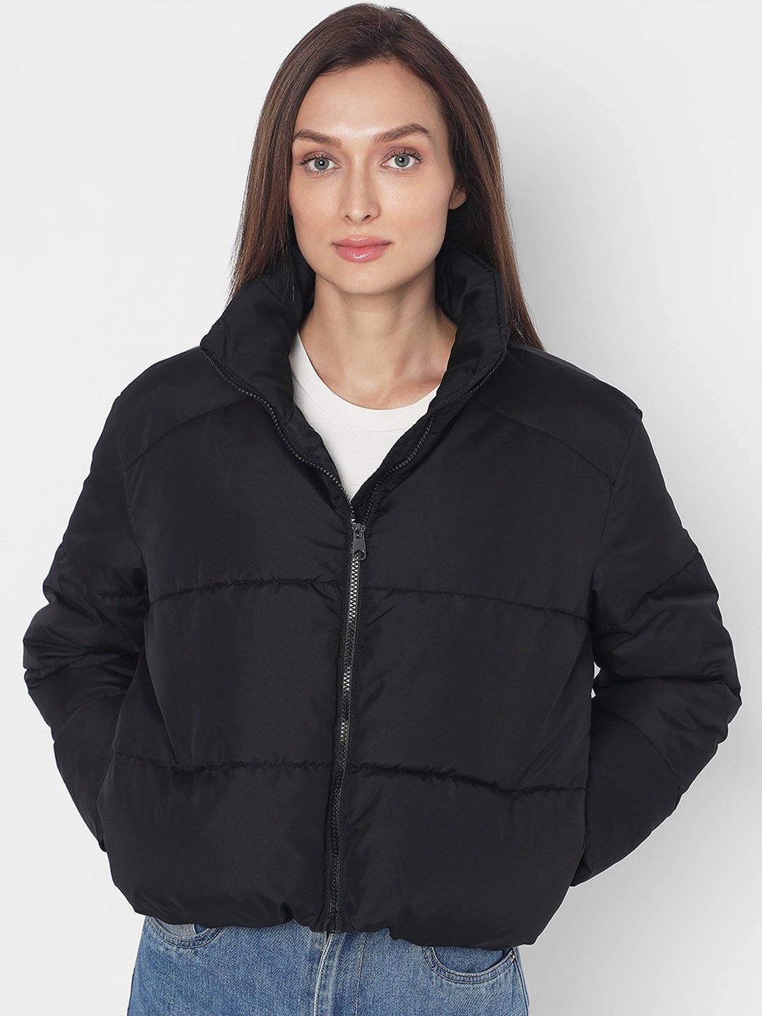 

Vero Moda Mock Collar Padded Jacket, Black