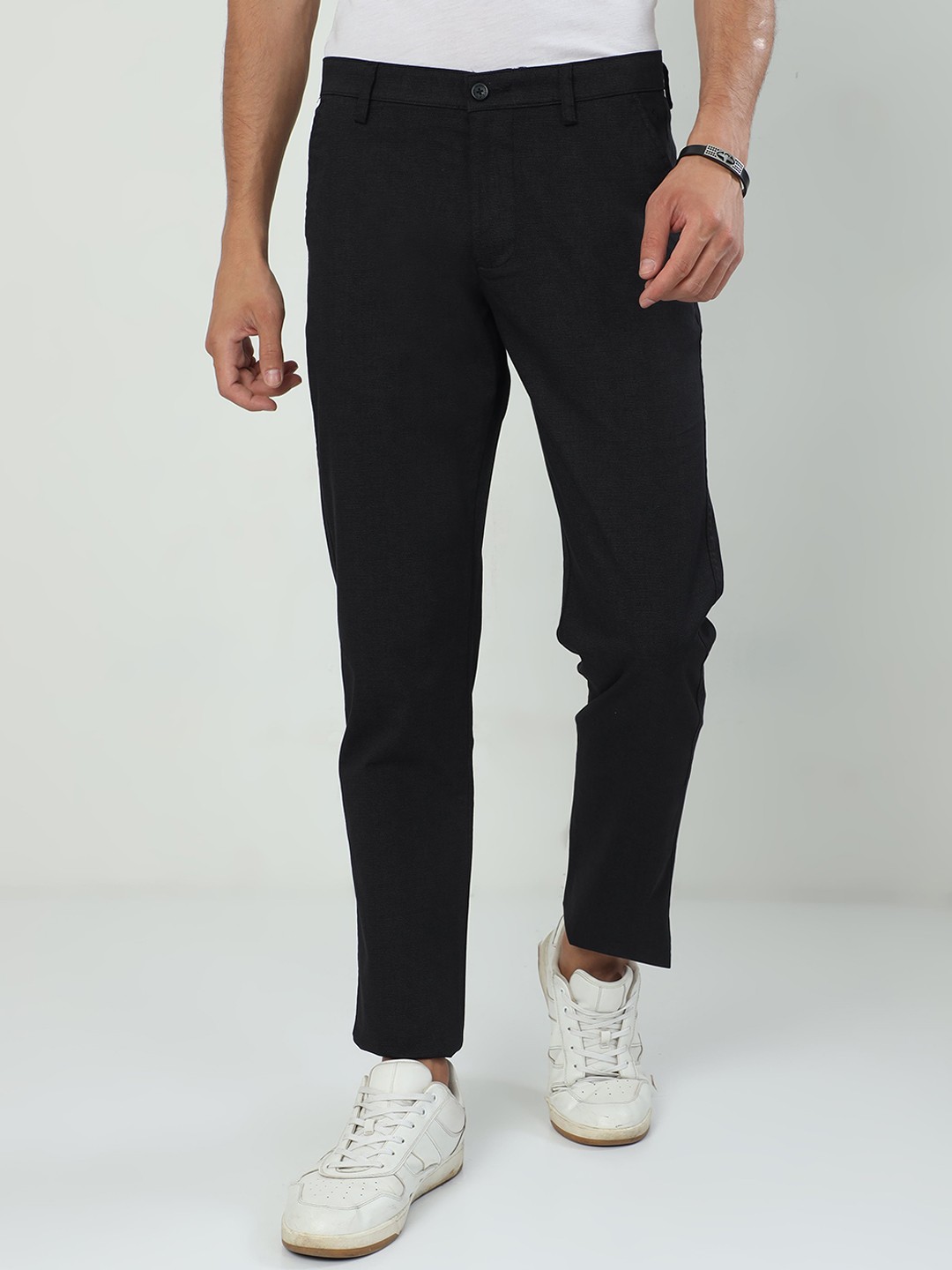 

Classic Polo Men Slim Fit Cotton Trousers, Black
