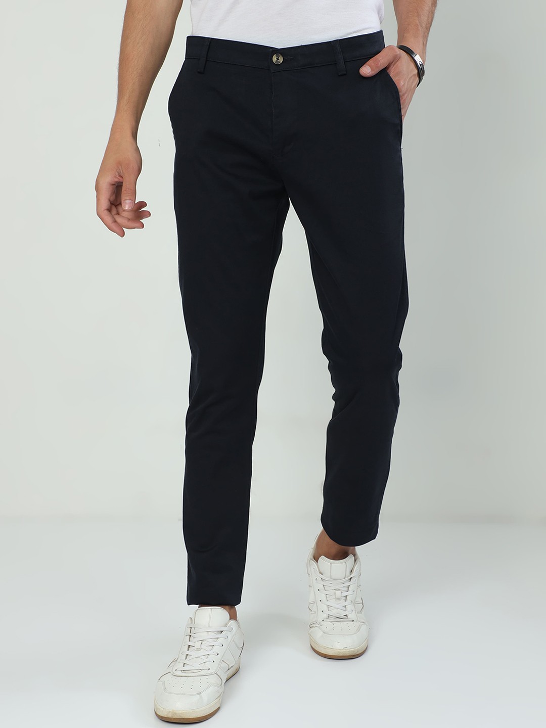 

Classic Polo Men Mid-Rise Cotton Chinos, Navy blue