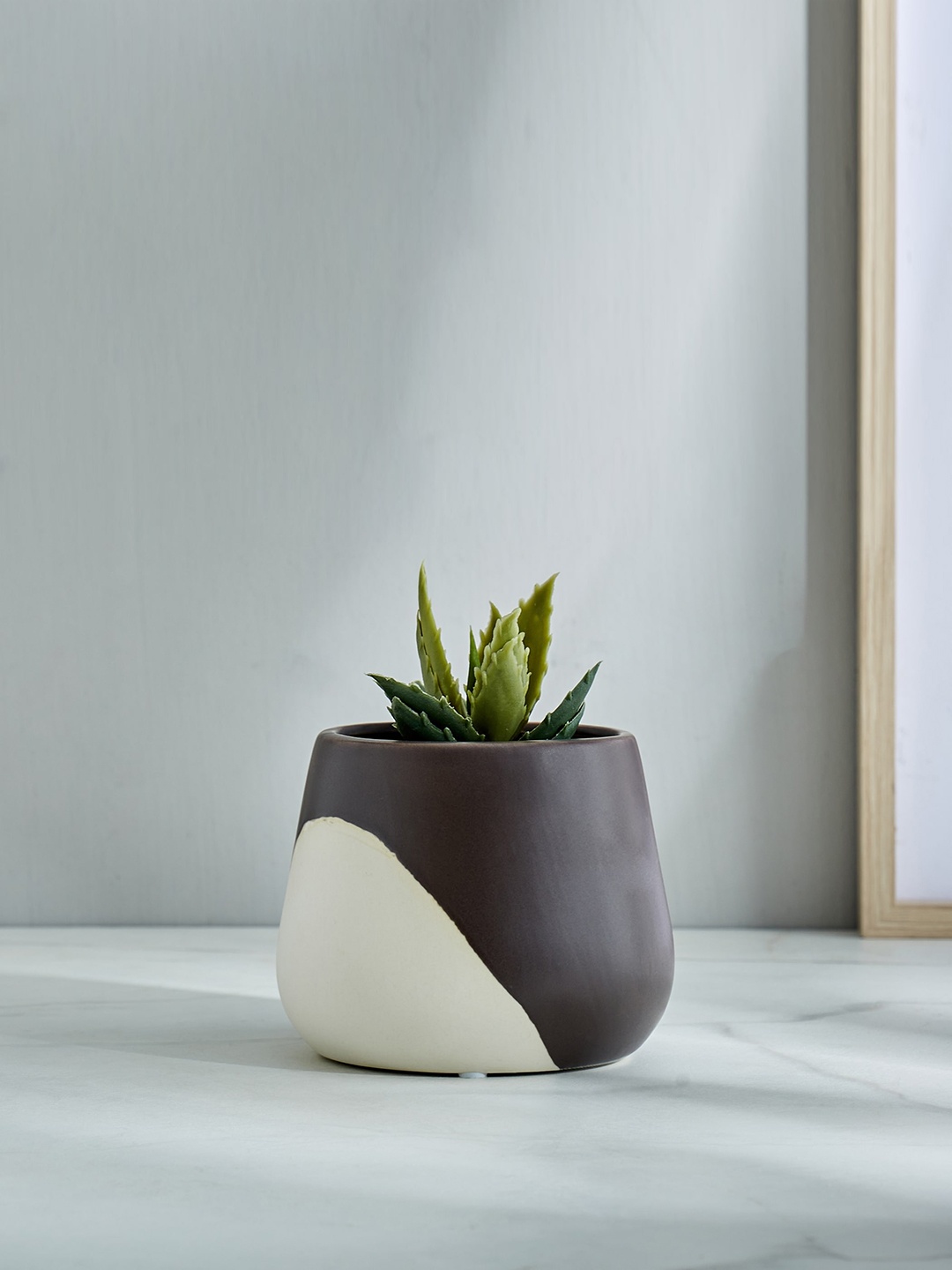 

Home Centre Gloria Argil Brown & White Colourbolcked Ceramic Planter
