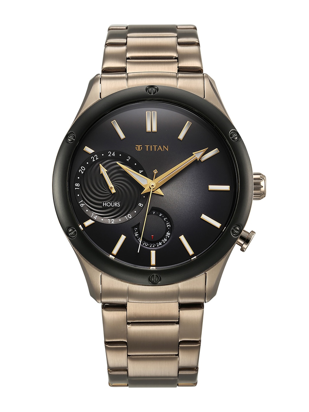 

Titan Men Regallia Round Dial Water Resistance Stainless Steel Analogue Watch -10009KM03, Black