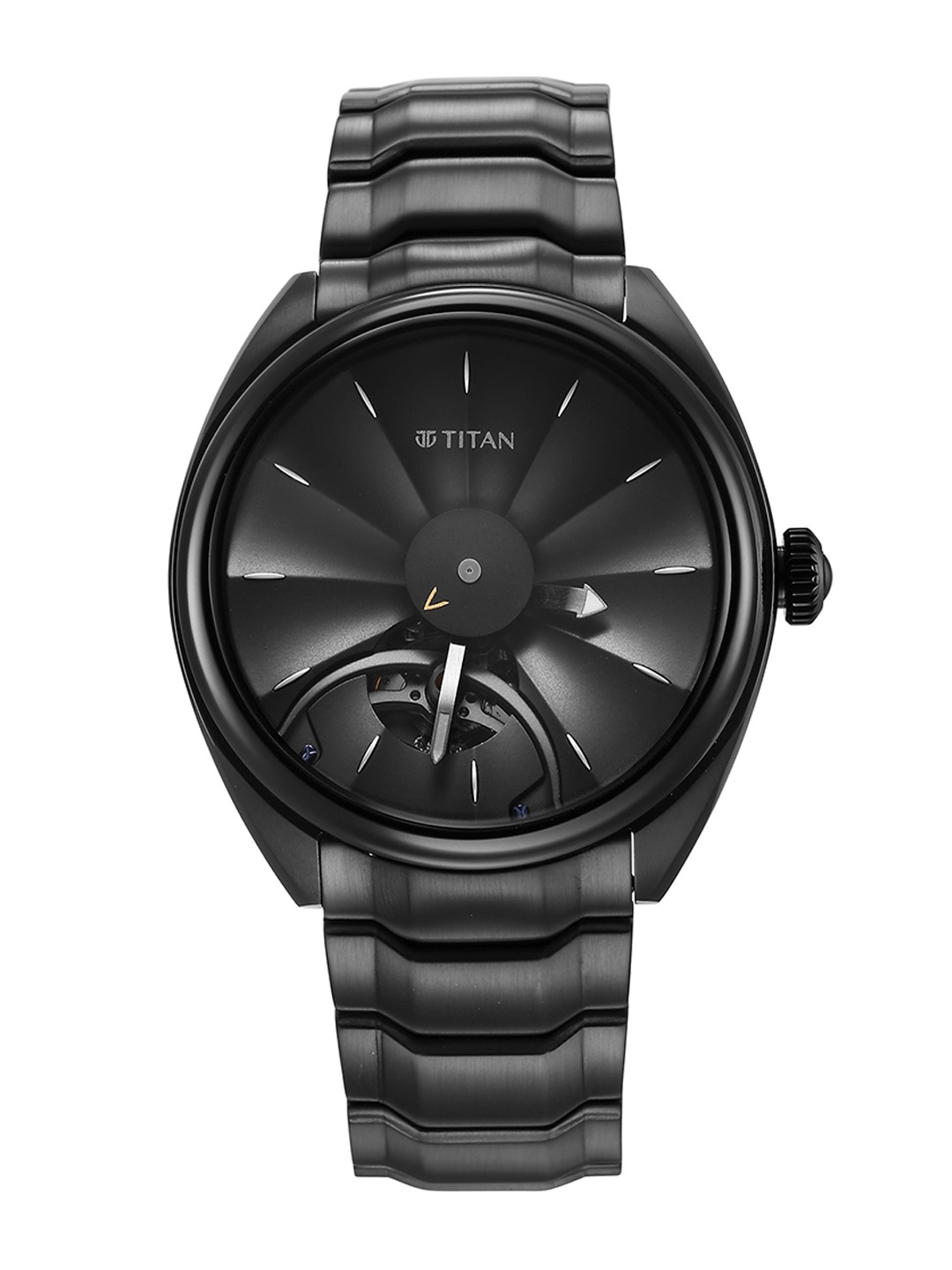 

Titan Men Regallia Round Dial Water Resistance Stainless Steel Analogue Watch 10011NM01, Black