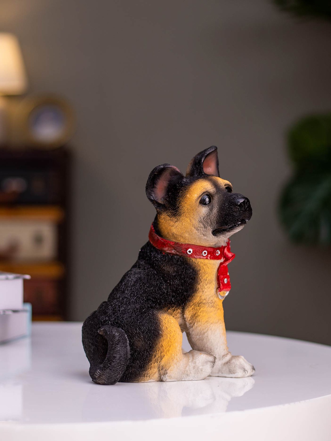 

THEDECORKART Brown Textured Dog Ceramic Figurine Showpiece