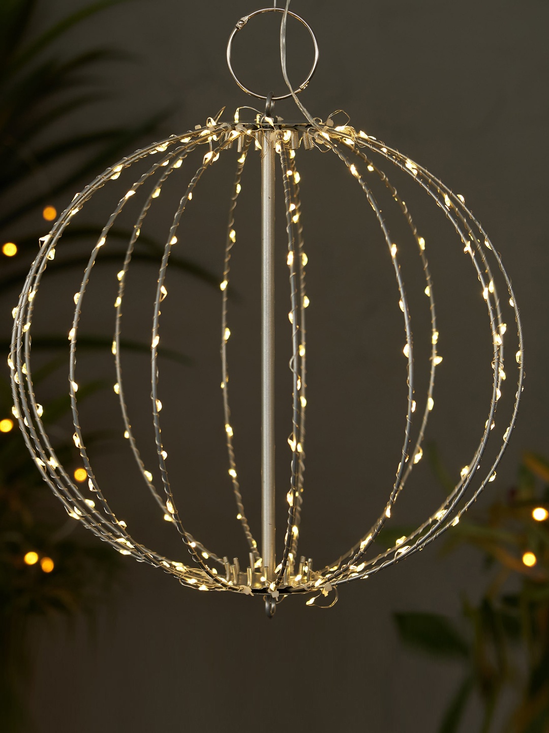 

Home Centre Serena Slice Silver Toned Hanging Decorative Light