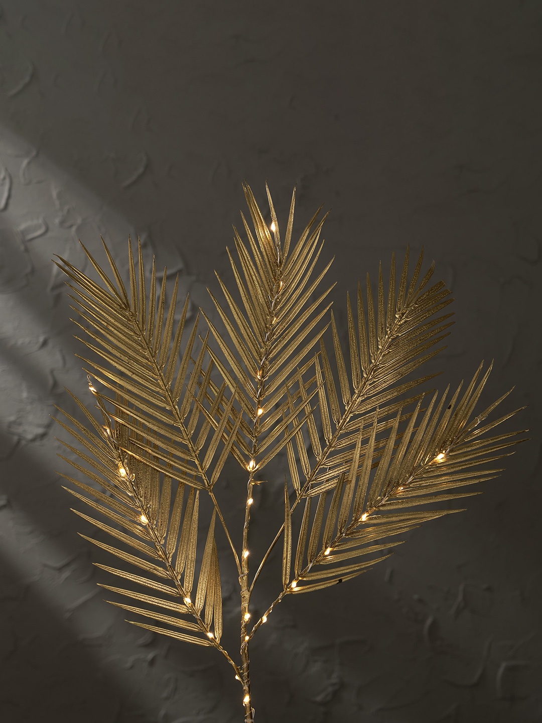 

Home Centre Serena Slice Beige Decorative Leaf Stick With String Lights