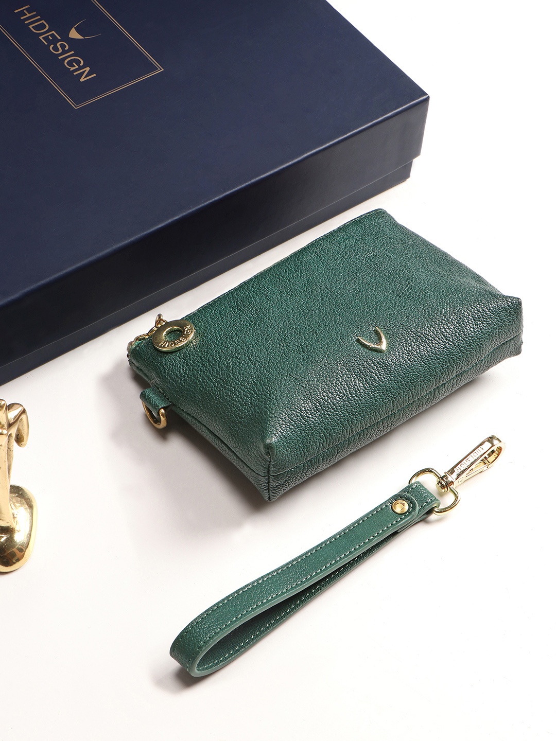 

Hidesign Textured Purse Clutch, Green