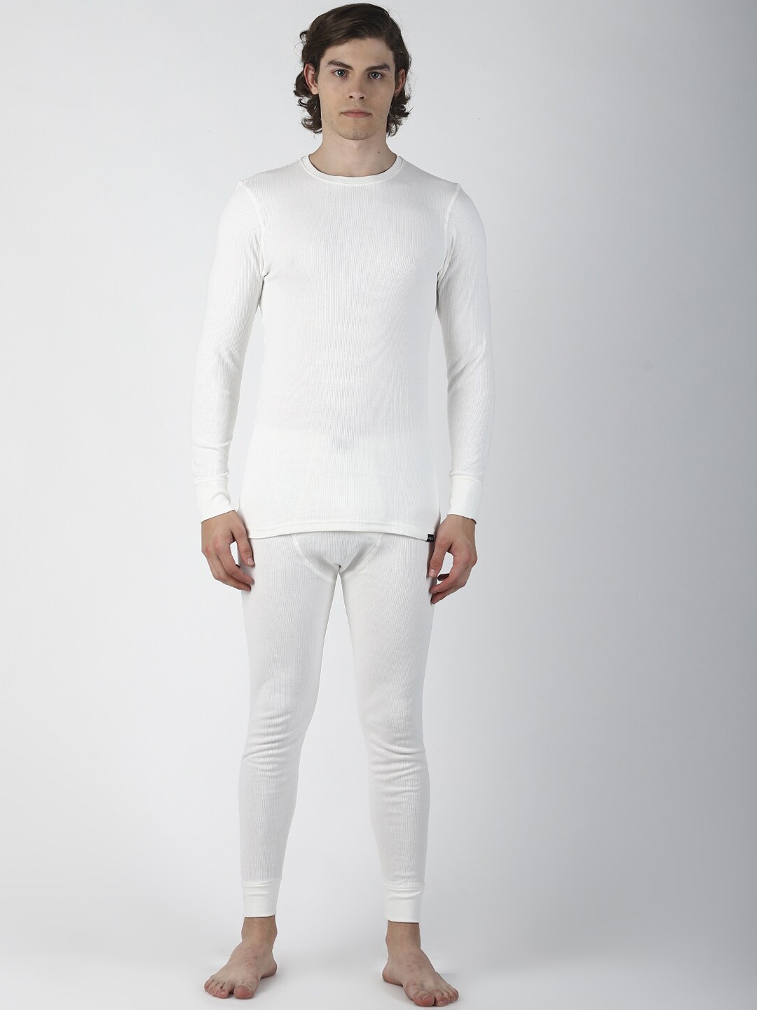 

Force NXT Cotton Crew Neck Top & Pyjama Thermal Set, White