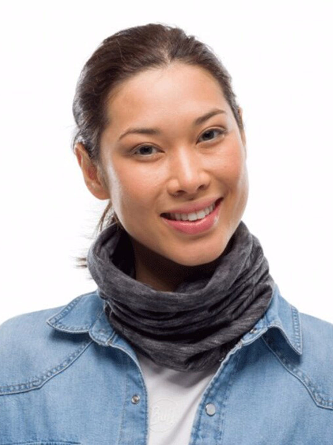 

Original Buff SA Unisex Printed Woolen Scarf, Grey