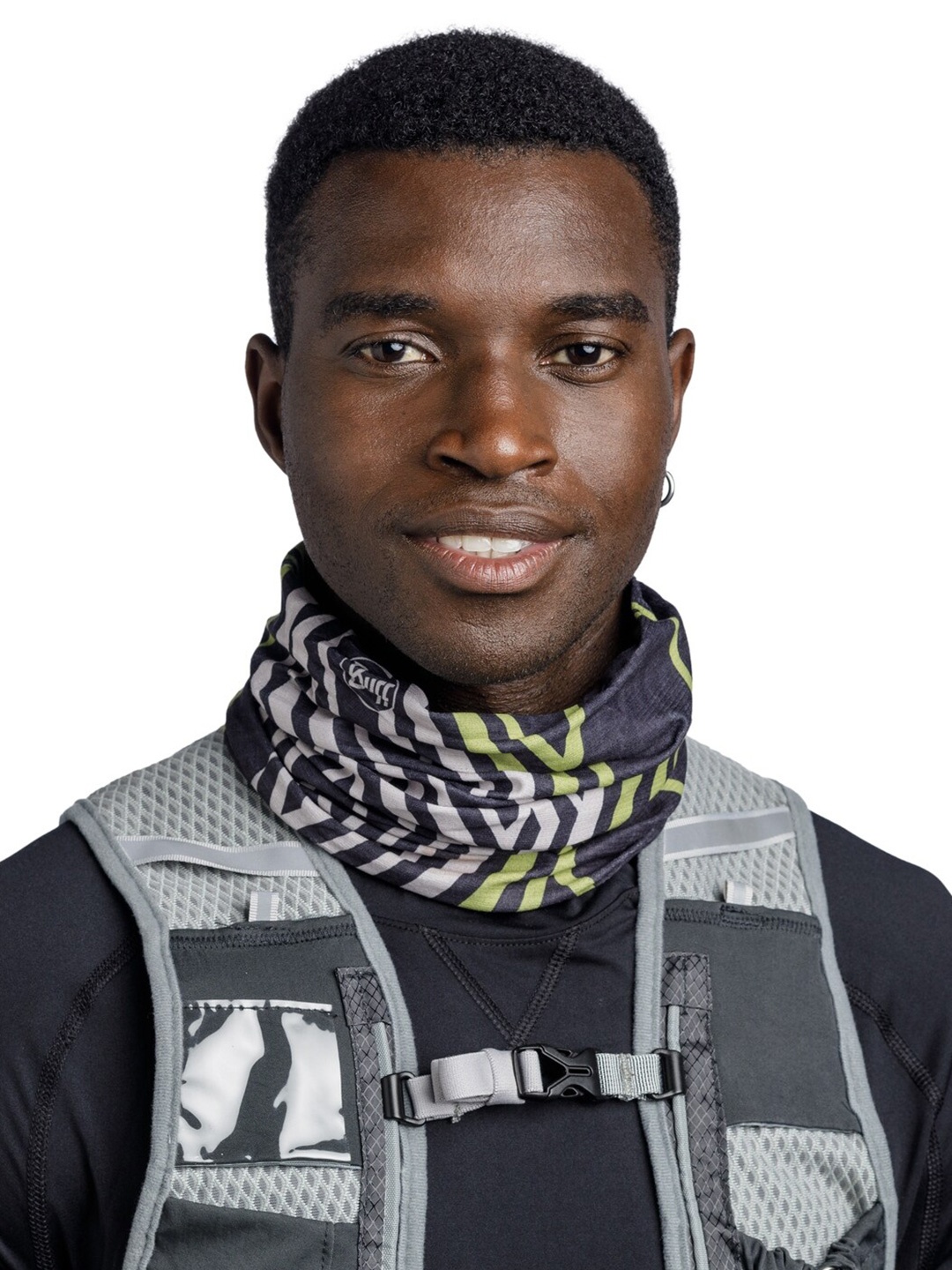 

Original Buff SA Unisex Striped Scarf, Black