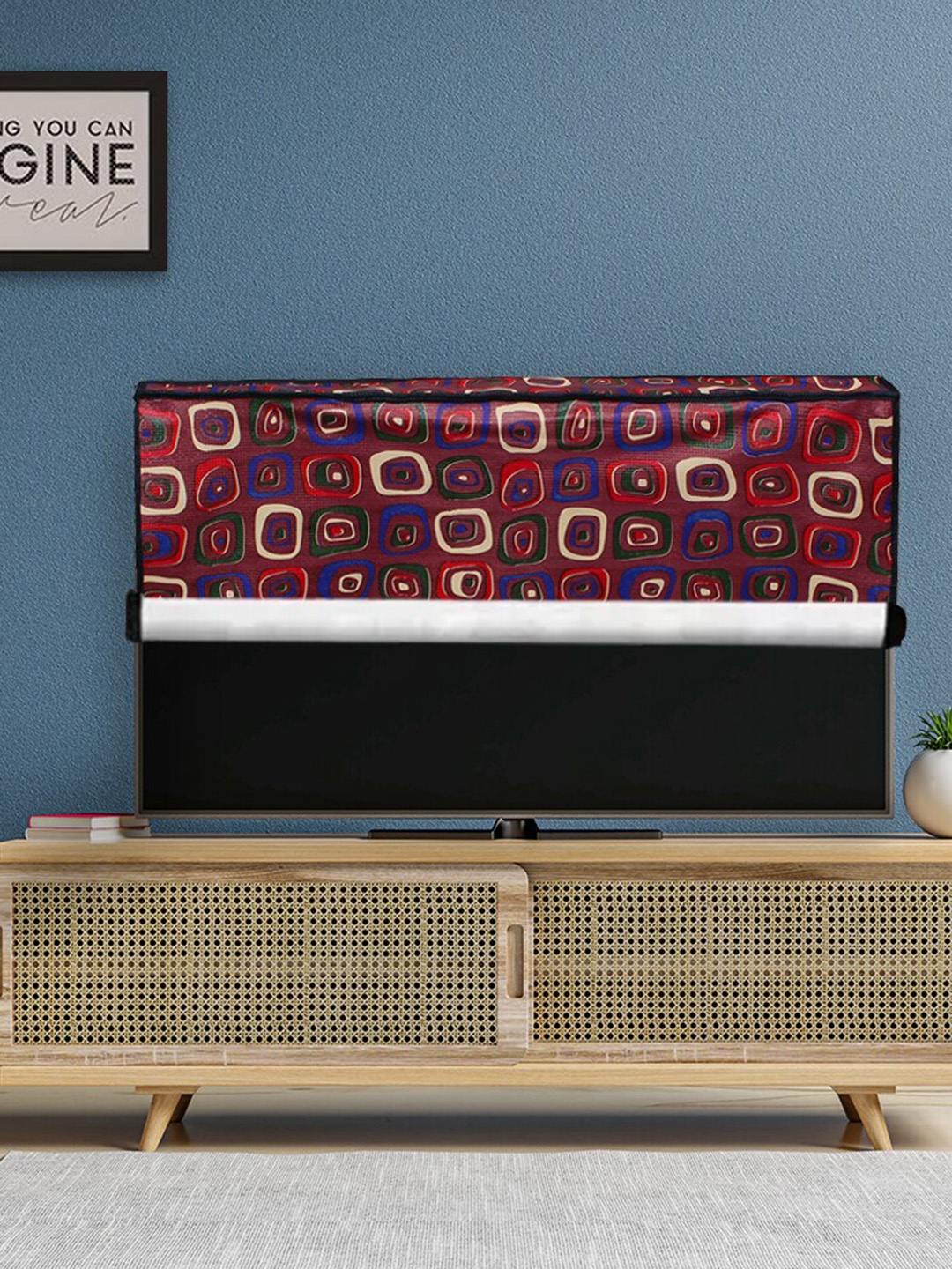 

DREAM CARE Transparent & Printed Flap Waterproof LED TV Protector - 42 Inch, Maroon