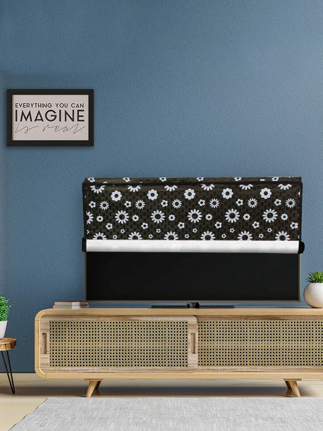 

DREAM CARE Brown & White Transparent & Printed Flap 43 Inch Waterproof LED TV Protector
