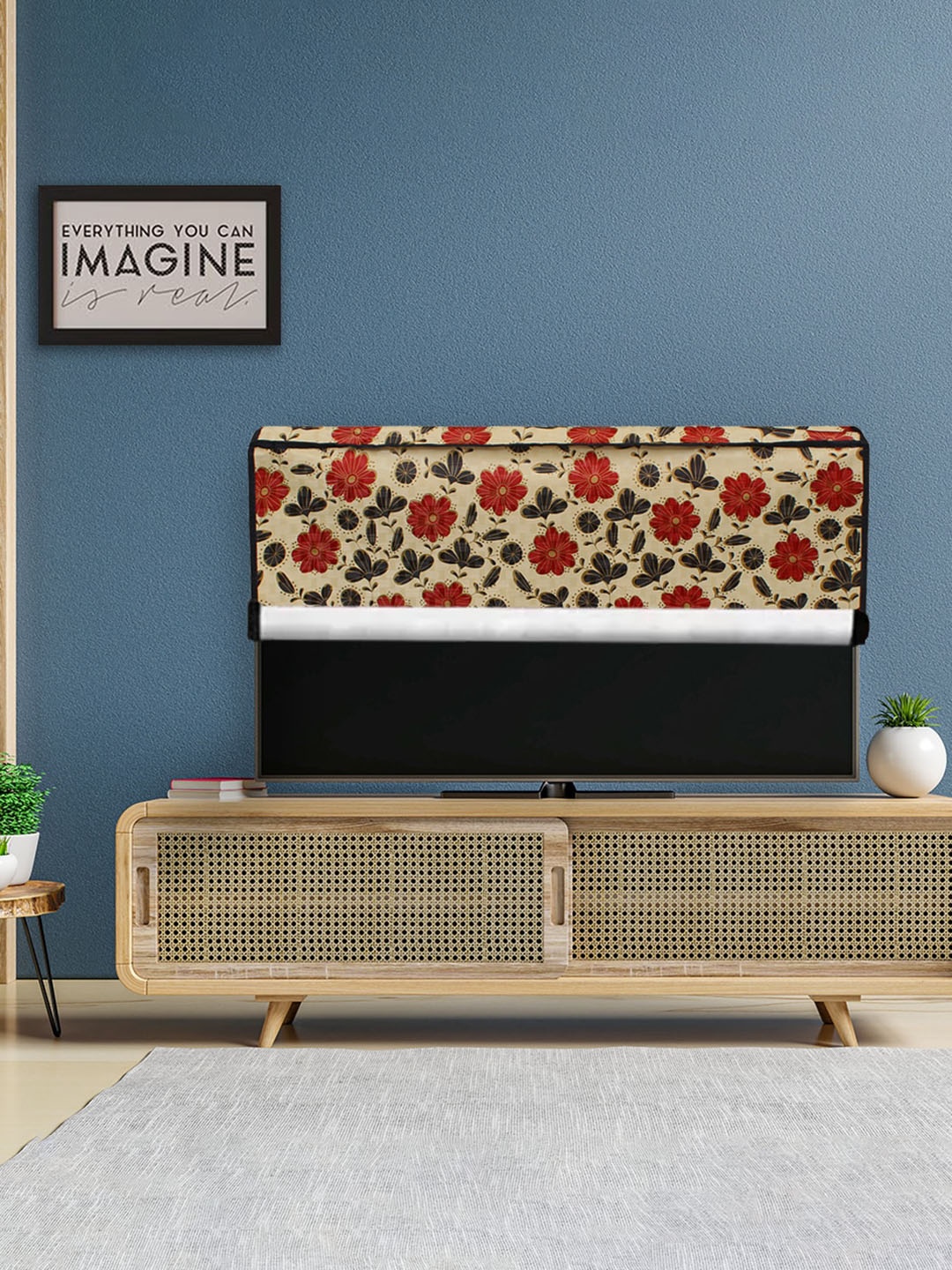 

DREAM CARE Transparent & Printed Flap 65 Inch Waterproof LED TV Protector, Cream