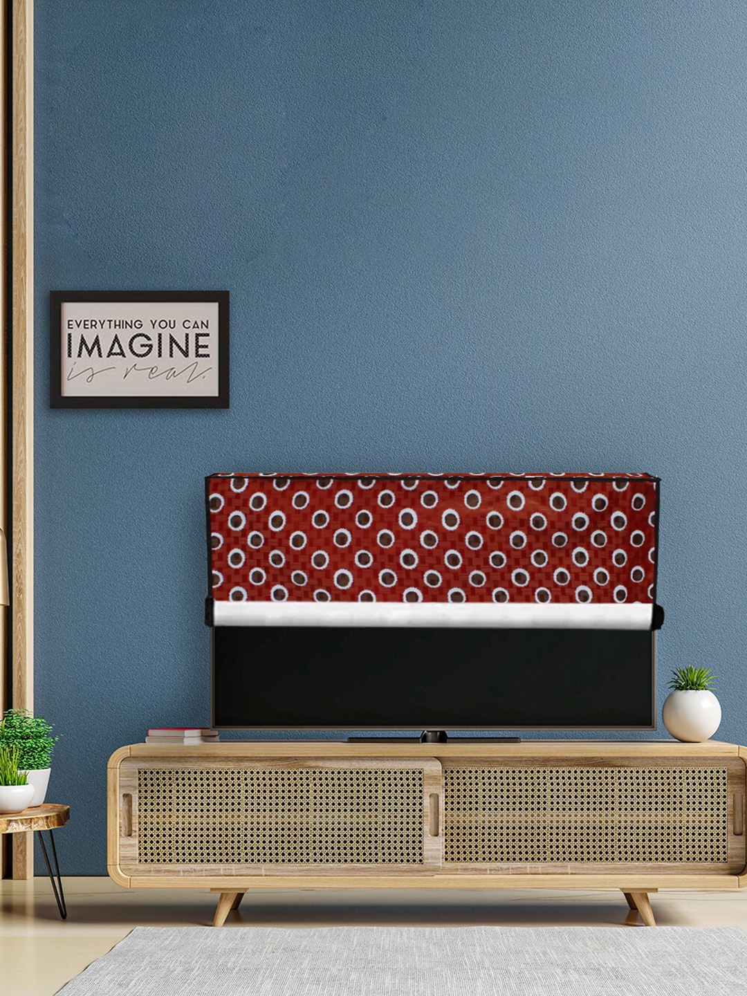 

DREAM CARE Transparent & Printed Flap Waterproof LED TV Protector - 26 Inch, Red