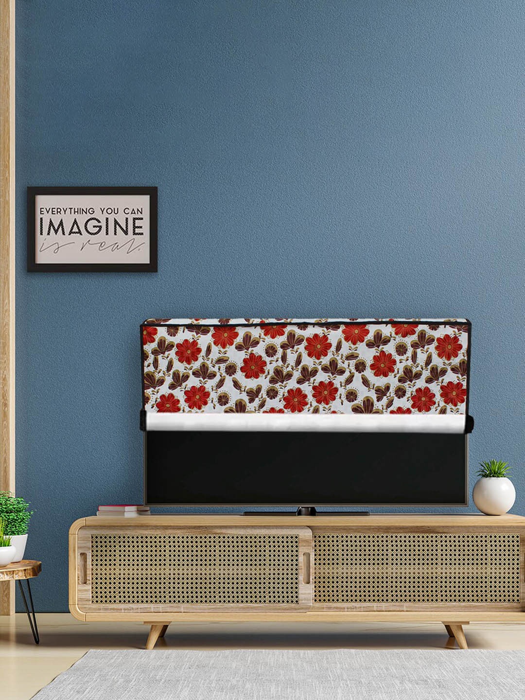 

DREAM CARE Transparent & Printed Flap Waterproof LED TV Protector - 55 Inch, White