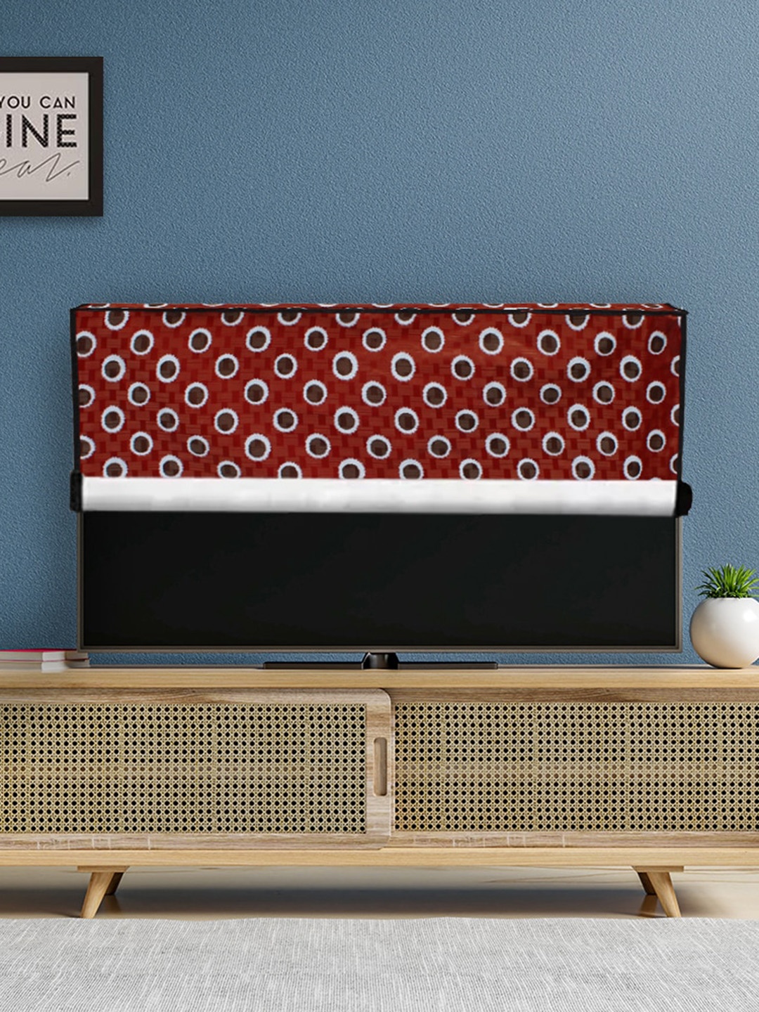 

DREAM CARE Transparent & Printed Flap 65 Inch Waterproof LED TV Protector, Red