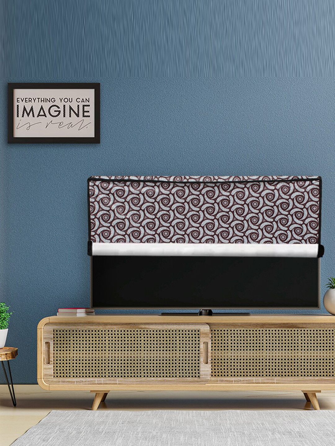 

DREAM CARE Purple & Black Printed PVC Waterproof Flap TV Protector 49 Inch