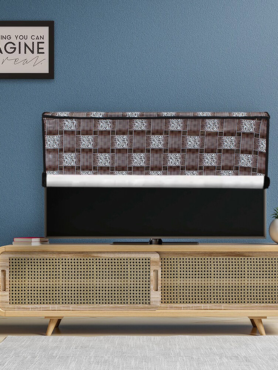 

DREAM CARE Transparent & Printed Flap 43 Inch Waterproof LED TV Protector, Brown