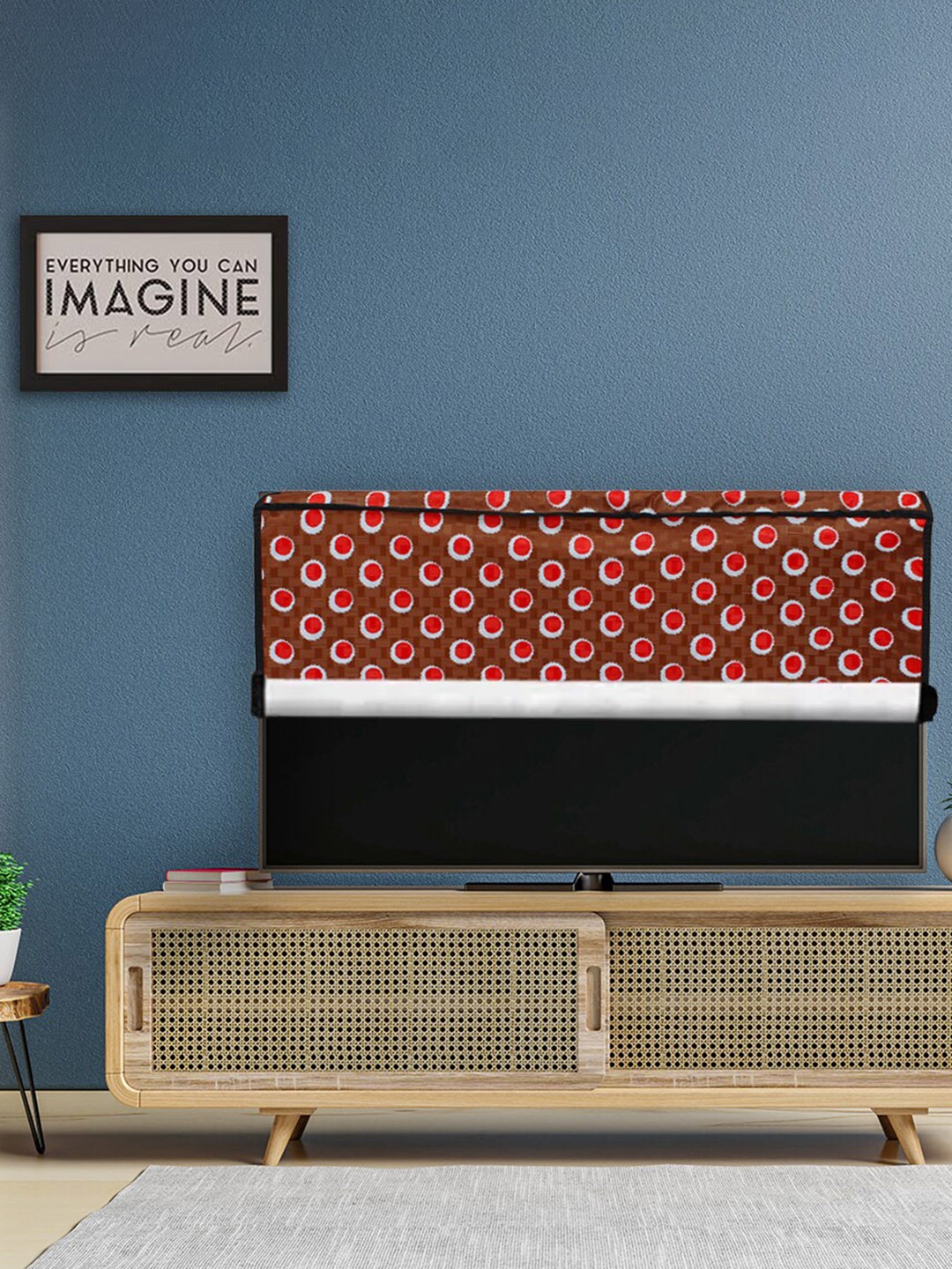 

DREAM CARE Brown & Red Transparent & Printed Flap 43 Inch Waterproof LED TV Protector