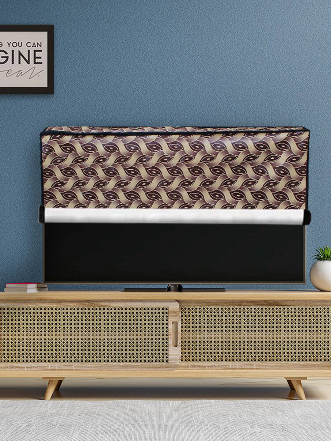 

DREAM CARE Transparent & Printed Flap Waterproof LED TV Protector - 65 Inch, Brown